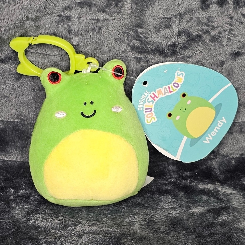 Squishmallows Wendy the Frog 3.5" Plush Clip On Keychain Green S3 #6-2 NWT
